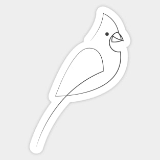 Oneline Bird Sticker